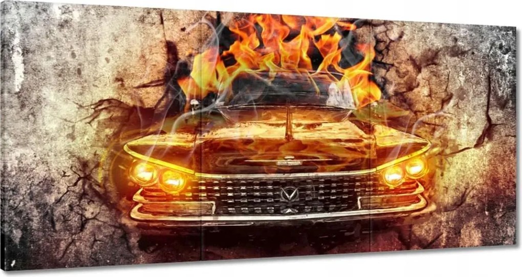 Vászonkép 60x30 Buick a tűzben