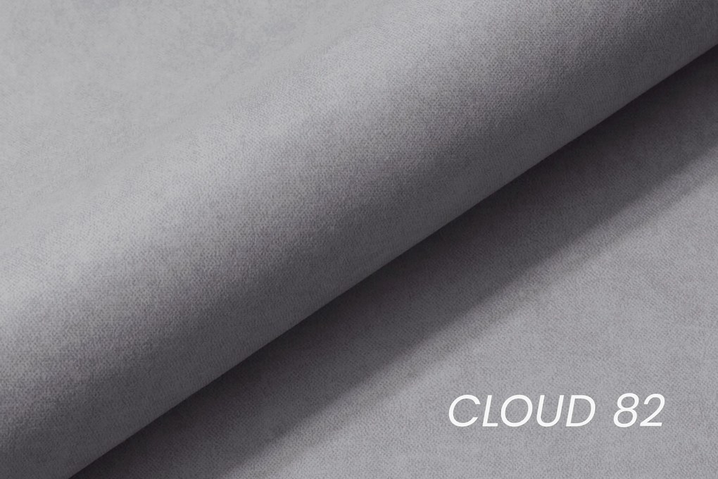 Elarias L ágyazható sarokkanapé, jobb oldali – szürke velúr Cloud 82