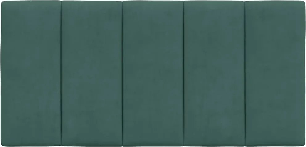 sötétzöld bársony fejtámla párna Hanko 100 cm