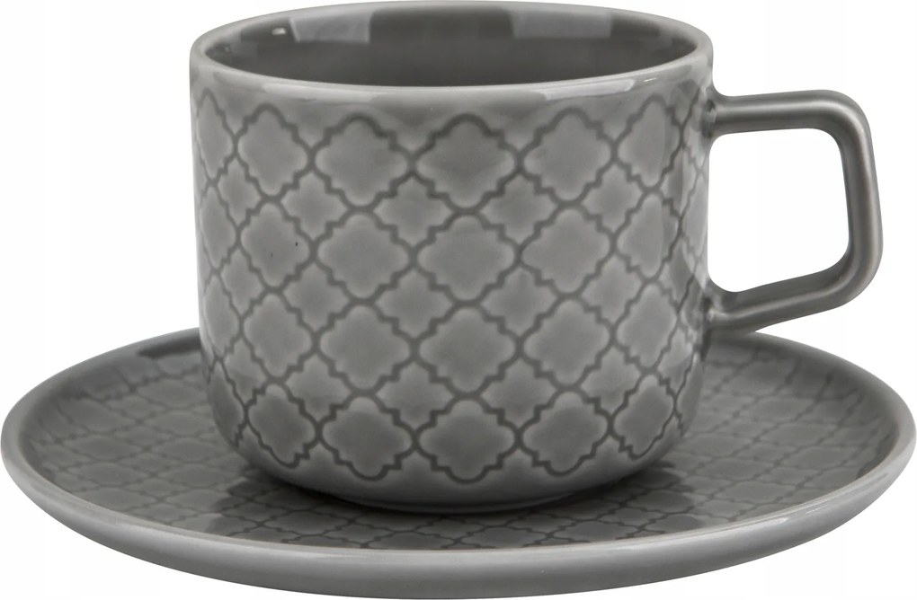 Csésze csészealjjal 250 ml Marrakesh szürke