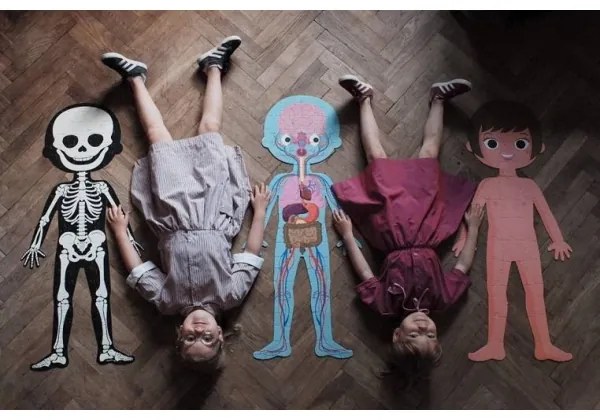 Janod - Gyerek oktató puzzle 225 db Emberi test