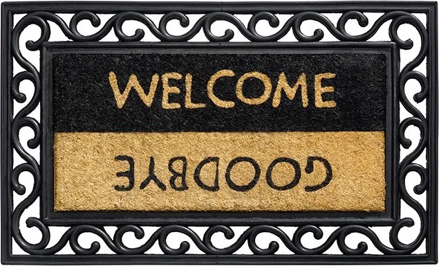 Lábtörlő kókusz gumi Welcome Goodbye 75x45
