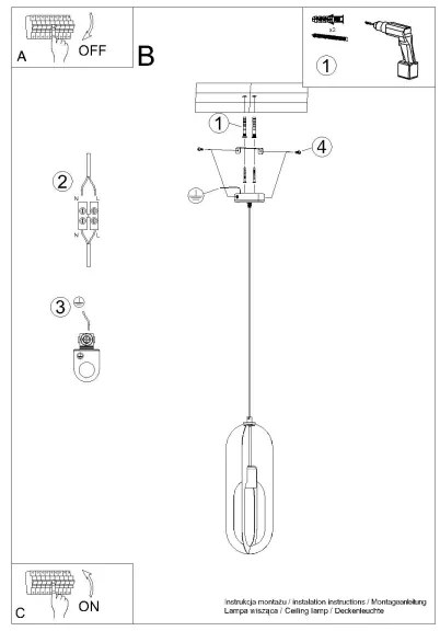 Sollux SL.1360 - Csillár zsinóron NICUS 1xE27/15W/230V fehér