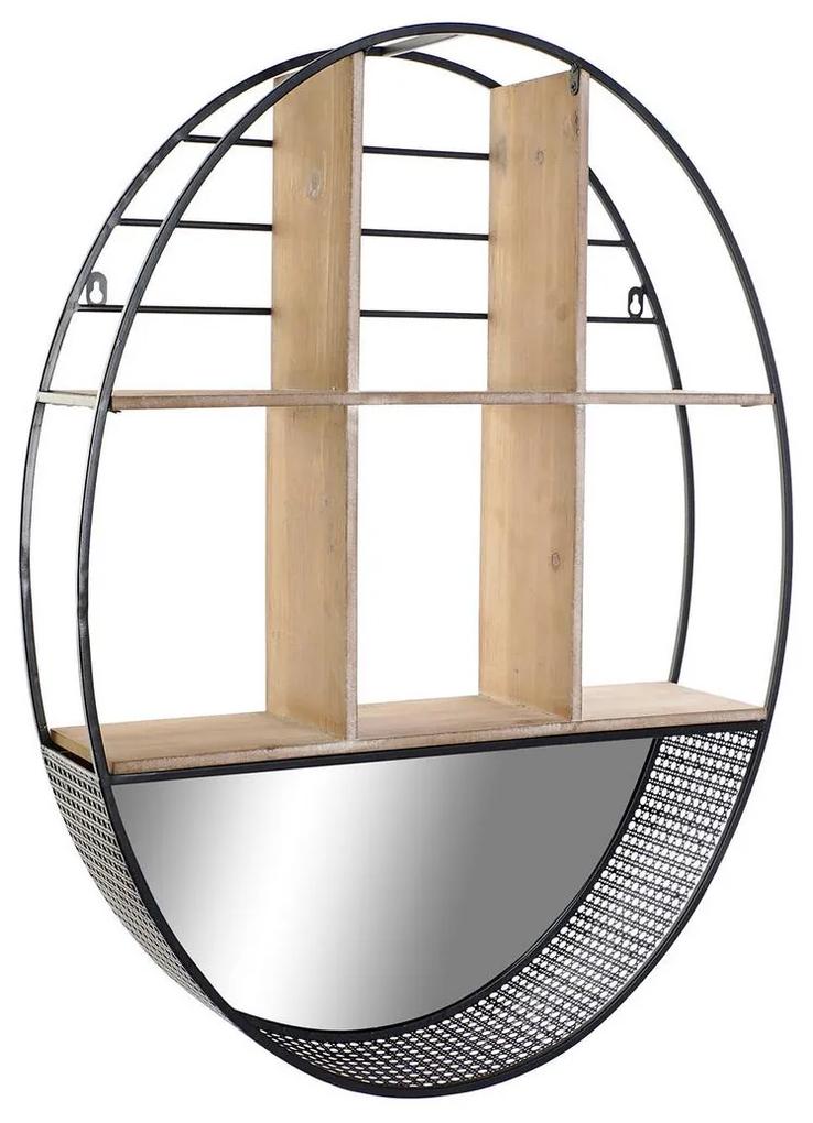 Loft design fali polc tükörrel 80 cm