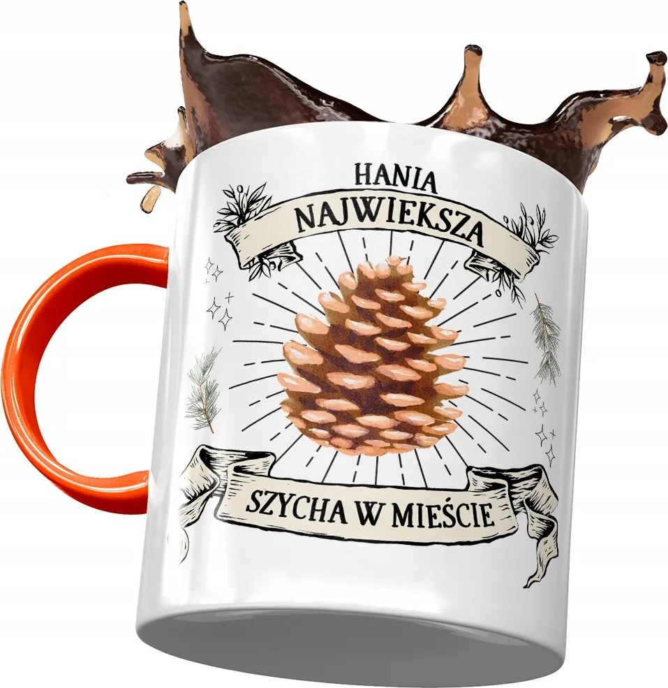 Narancssárga bögre Hani Hanna Feleség Barátnőjének Nyomtatott Fotóval