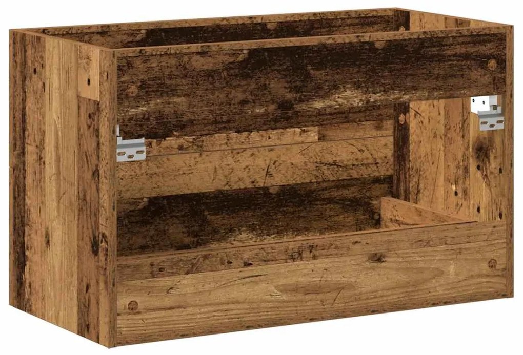 antik fa színű szerelt fa mosdószekrény 80x38,5x48 cm