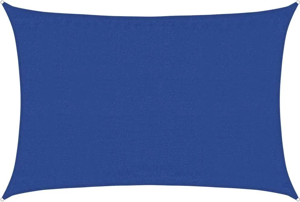 vidaXL kék négyszögletű HDPE napvitorla 160 g/m² 3,5x5 m