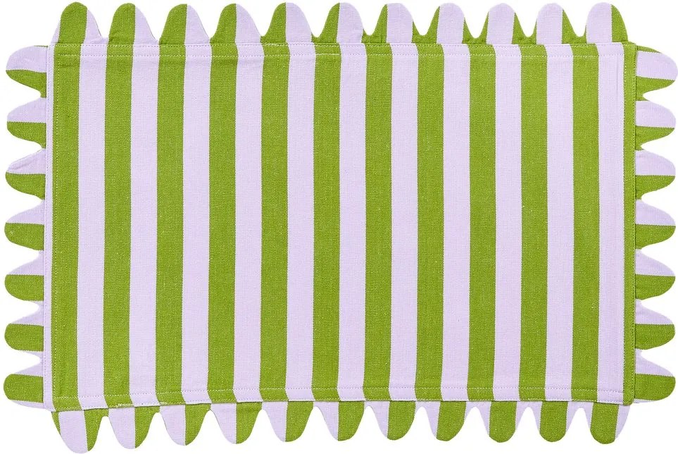 VEGAS STRIP pamut alátét 33x49cm ,zöld/lila