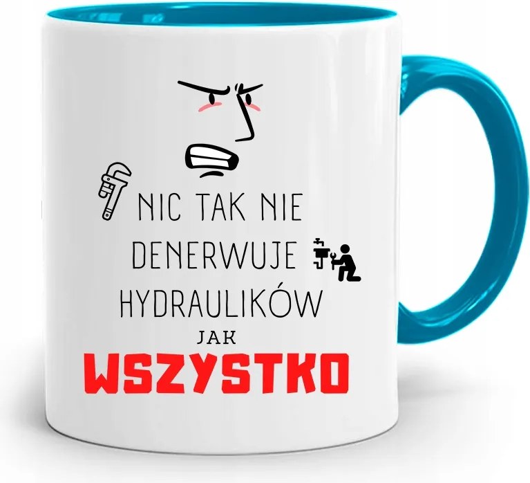 Kék Bögre Ajándék Vízvezeték Szerelőnek Semmi Ilyen Nem Nyomtatott Fényképes