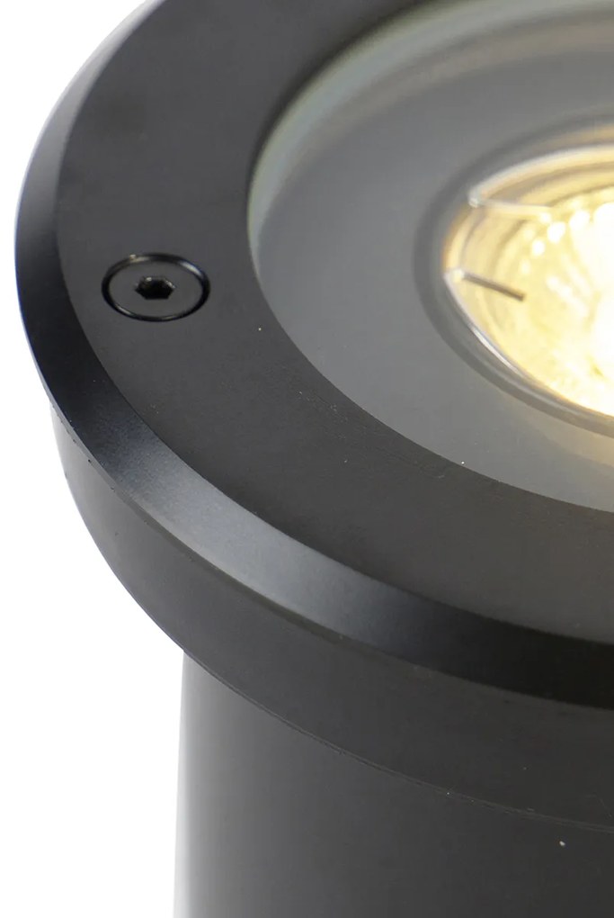 6 db fekete állítható kültéri talajszpot IP65 - Delux