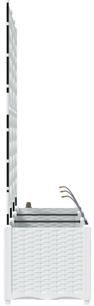 Kerti ültetők Fehér 120 x 40 x 142 cm Acél