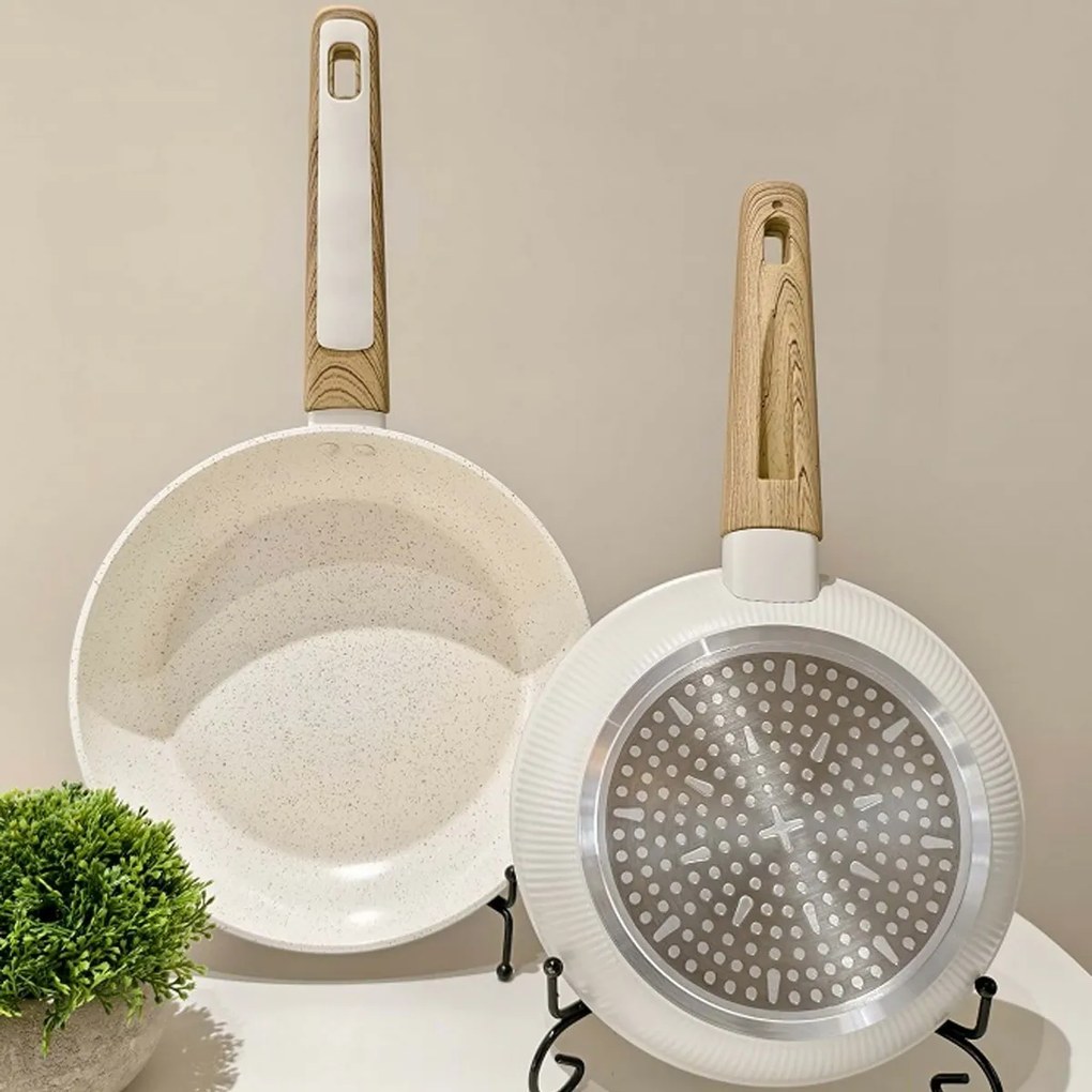 Kitchisimo Bianco kerámia felületű serpenyő 24 cm, 24 cm átmérőjű