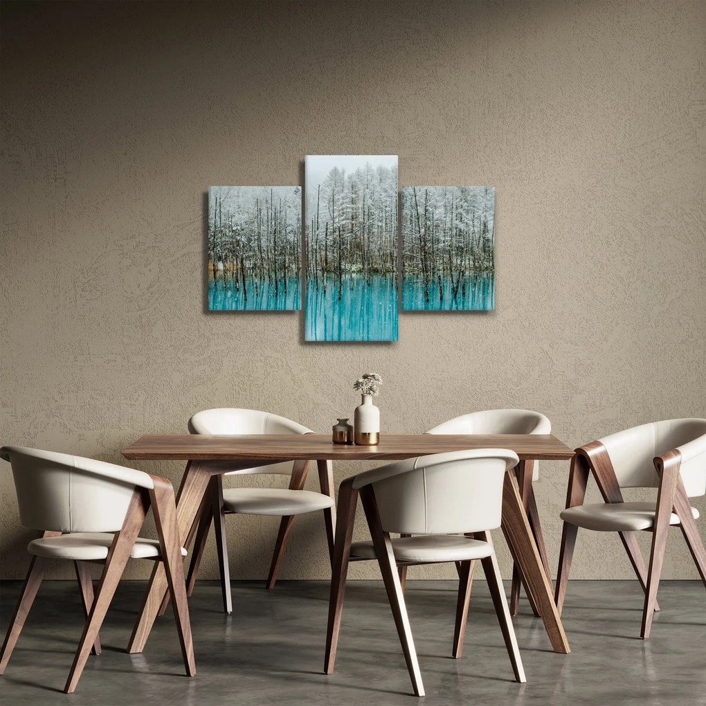Kép - Türkiz tó, Biei, Japán (90x60 cm)