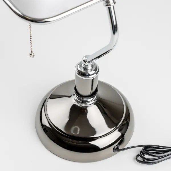 Brilagi - BANK OFFICE asztali lámpa 1xE27/60W/230V fekete/ezüst/fehér