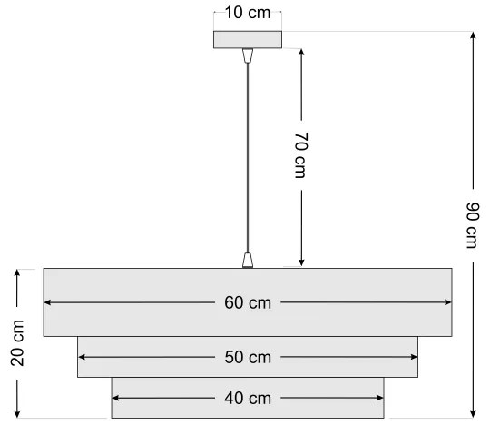 TRINITI függeszték 1xE27/60W/230V barna/arany/beige