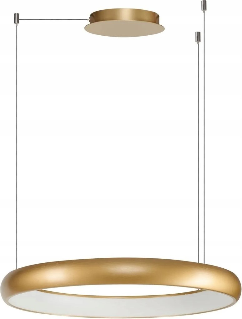 Sárgaréz függőlámpa a nappaliba a kanapé fölé intenzitás váltás Antonio távirányító