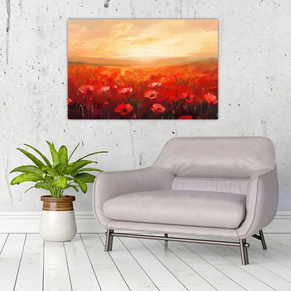Kép - Mező pipacsok (90x60 cm)