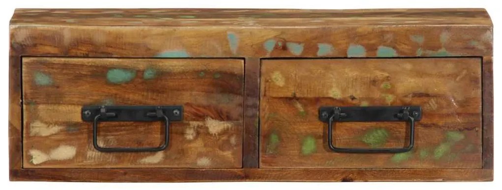 tömör újrahasznosított falra szerelhető TV-szekrény 60x30x19 cm