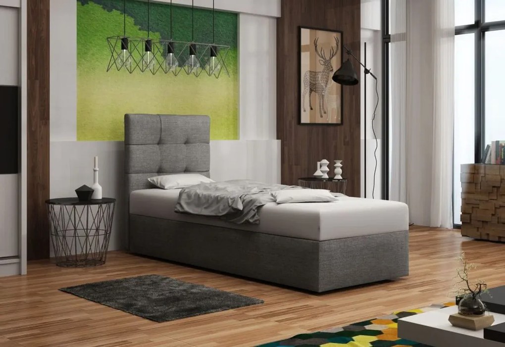 DUO 2 kárpitozott egyszemélyes ágy, cosmis160, 90x200