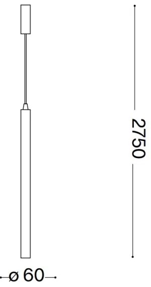 Ideal Lux - LED Csillár zsinóron ULTRATHIN LED/11,5W/230V CRI 90 réz
