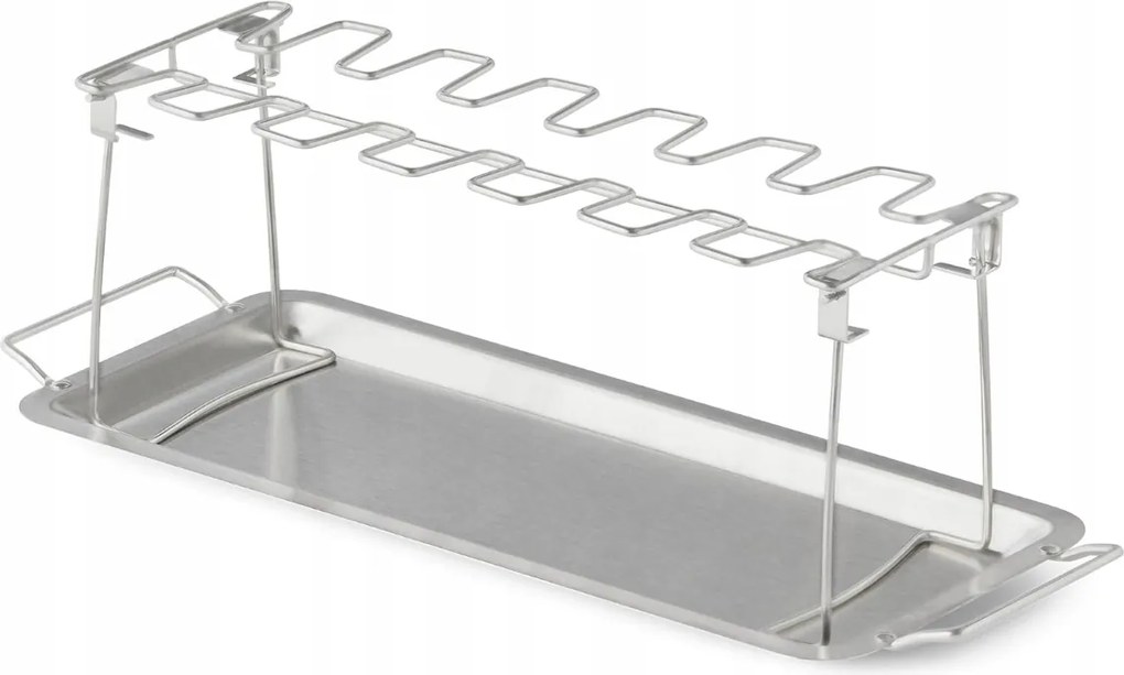 Összecsukható csirkecomb és szárny tartó Rack Grill állvány Sütés