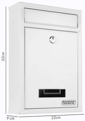 monzana® Postaláda 32x22x9 cm - fehér