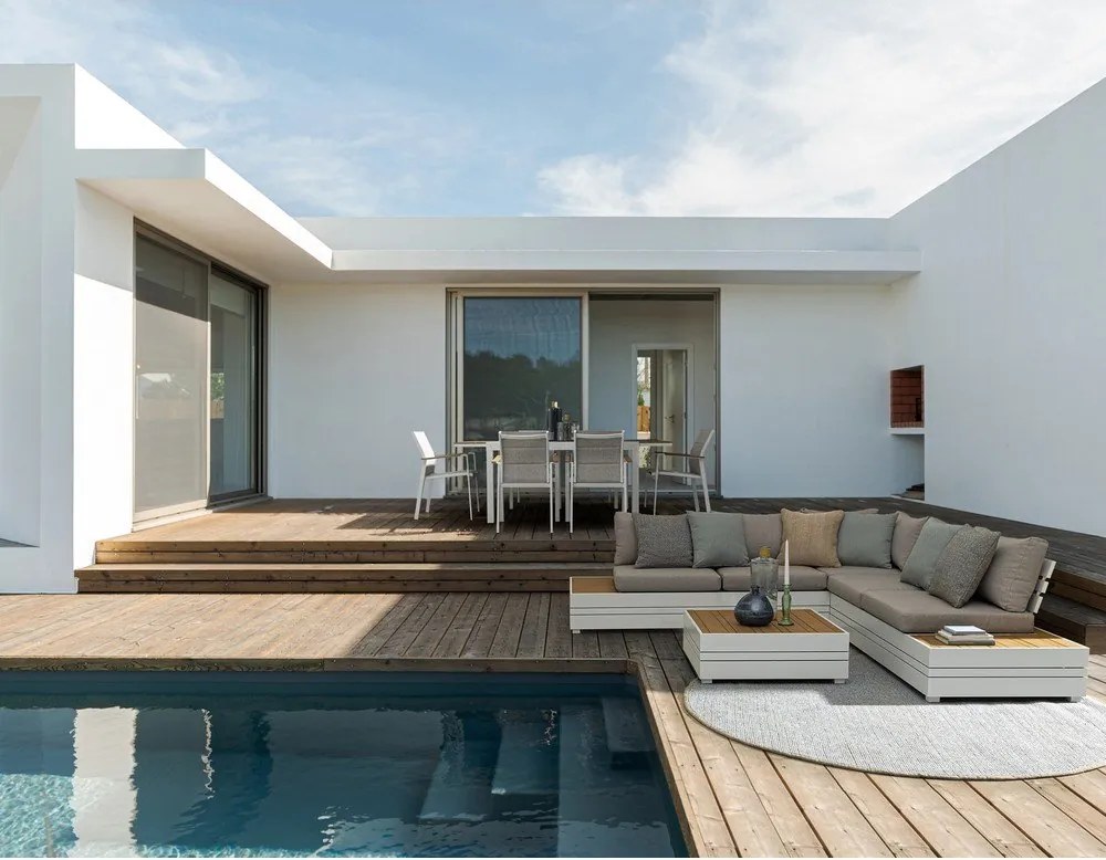 Alumínium kerti étkezőasztal 90x140 cm Elias – Bizzotto