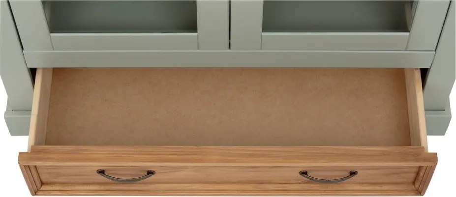 Világoszöld borovi fenyő tálalószekrény 100x120 cm Selma – Støraa