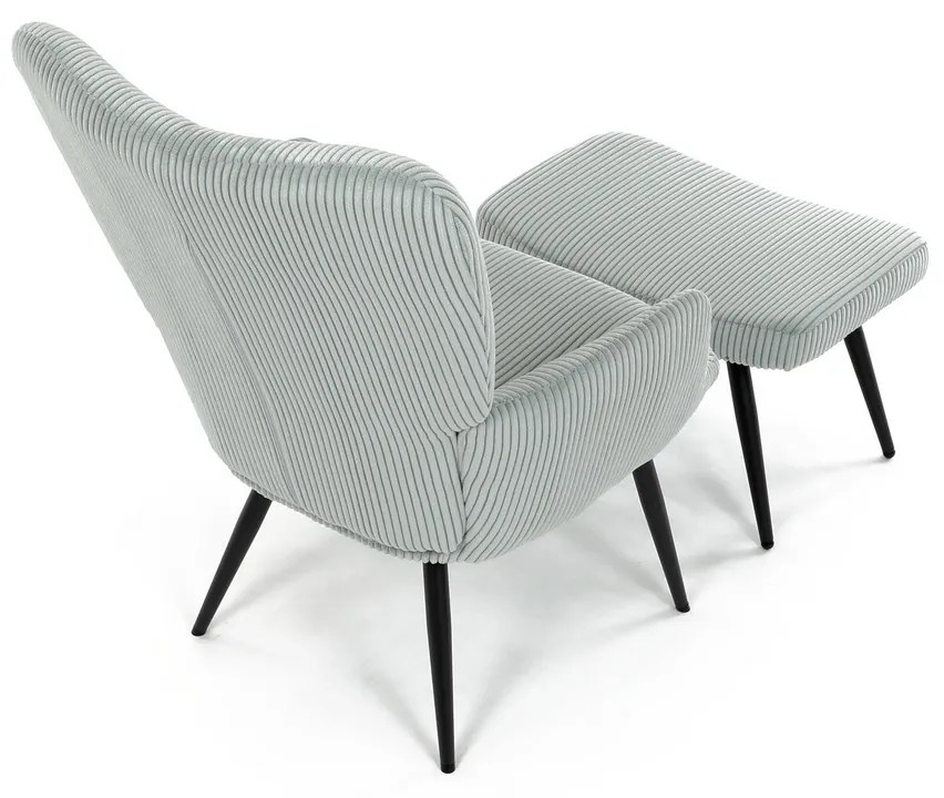 Pihenőfotel lábtartóval L7285 BLUE6, kék