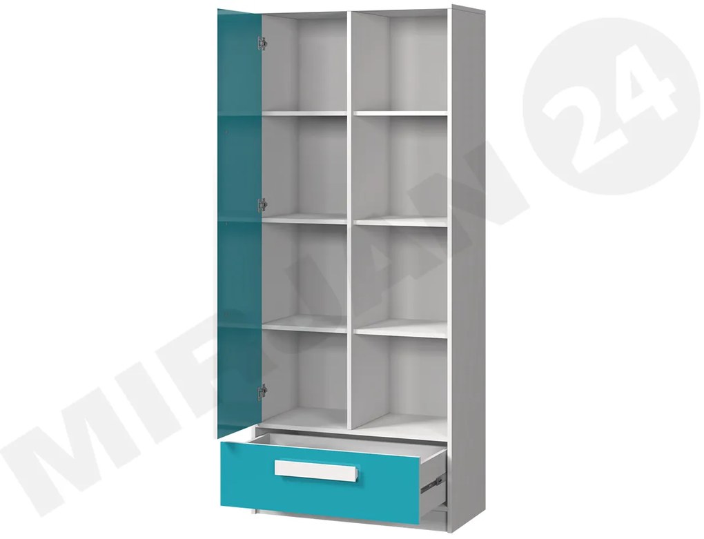 Regál Relova RL03 (fehér + fényes fehér + szürke) . 1104879