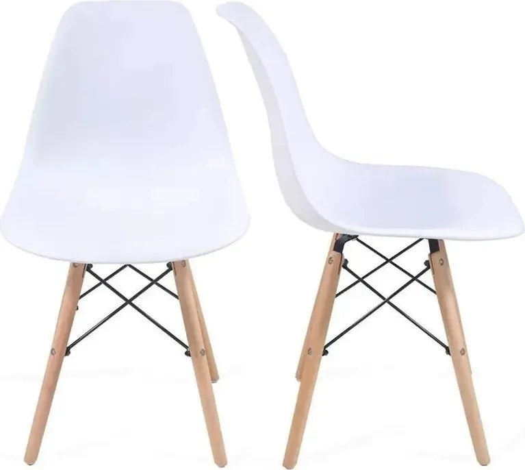 Étkezőszékek Műanyag Ülőfelülettel 2 db fehér