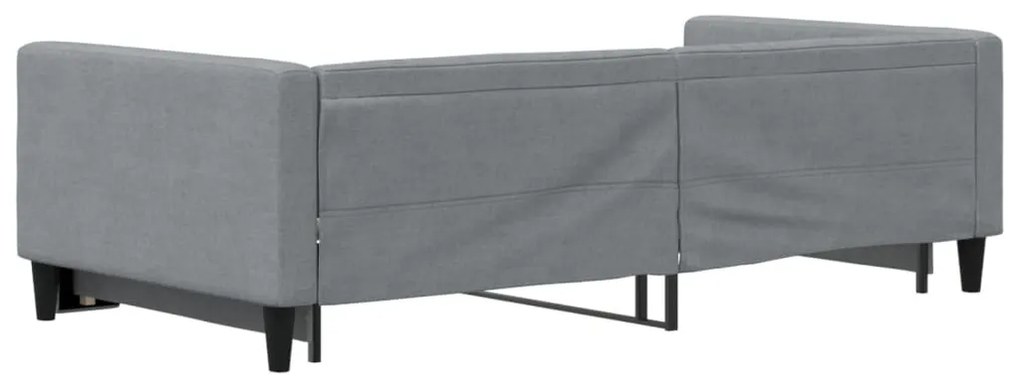 világosszürke kihúzható szövet heverő 100 x 200 cm
