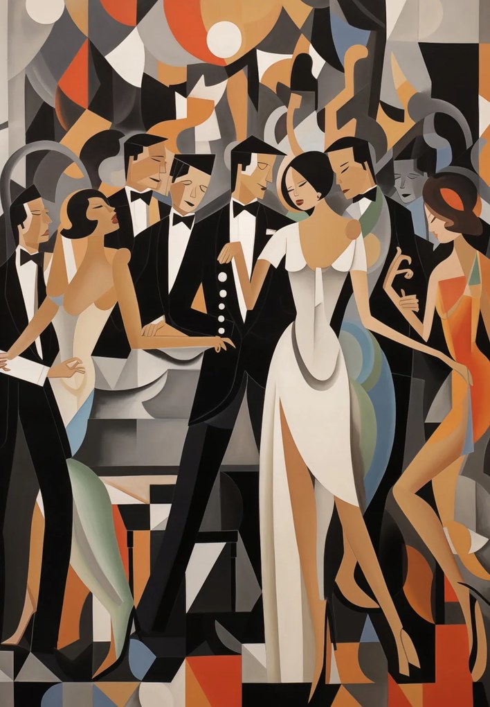 Poszter 68x98cm Art Deco bál