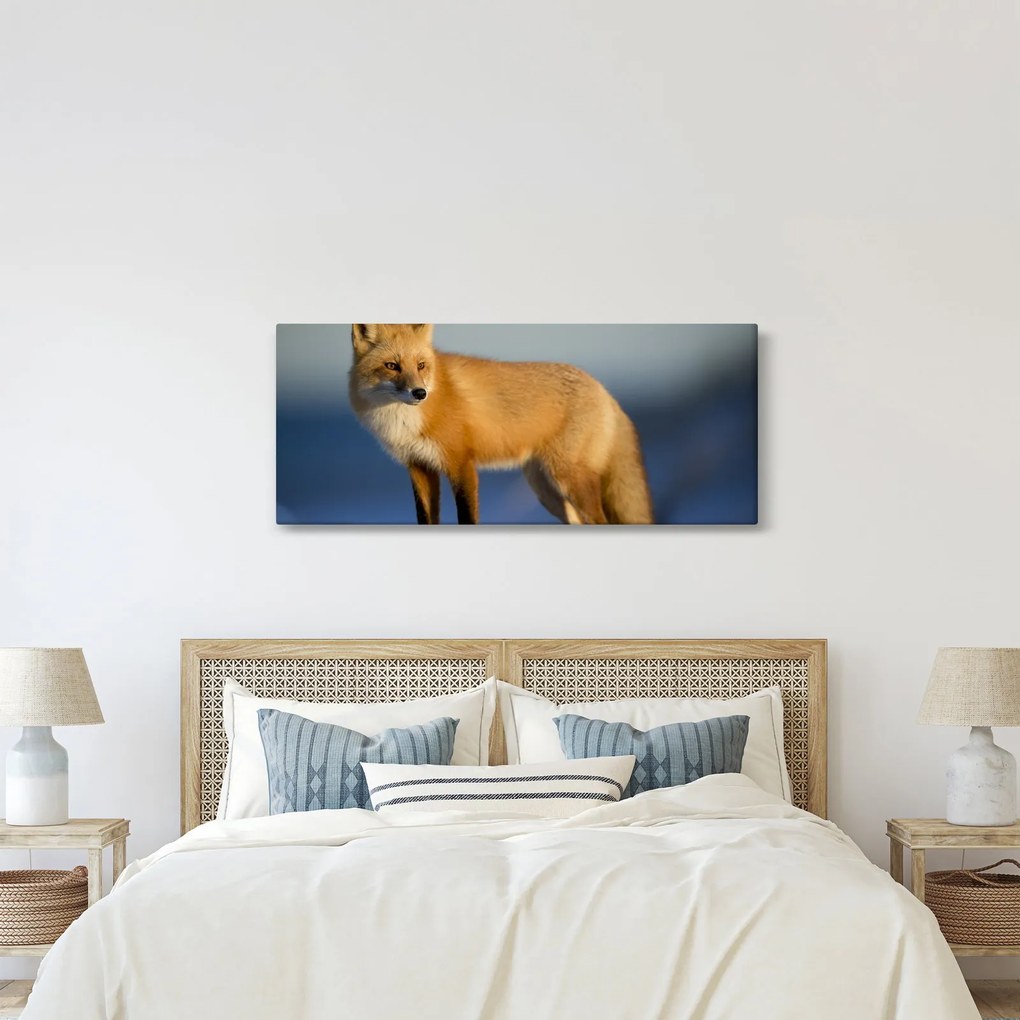 Kép - Róka a hóban (120x50 cm)