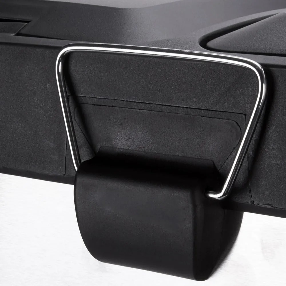 Matt ezüstszínű acél szelektív pedálos szemetes 3x8 l Tri Selectif – MSV