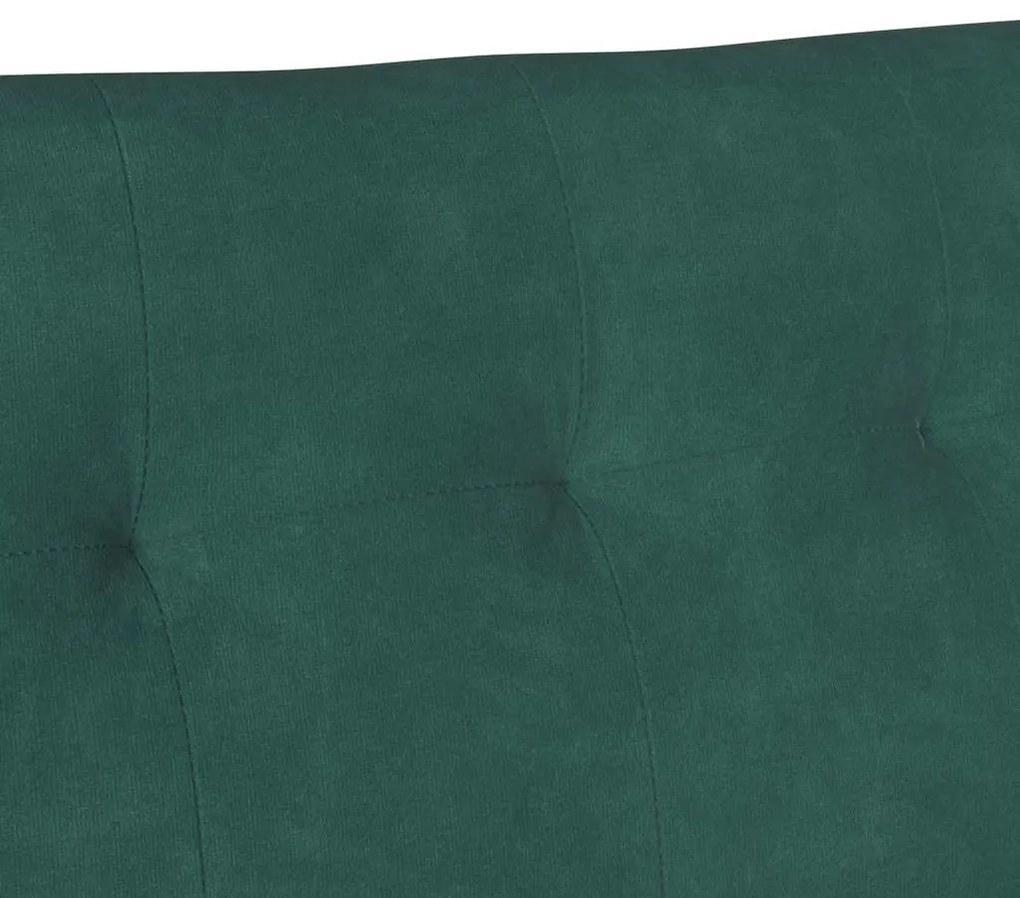 vidaXL Chesterfield Pad Sötétzöld 112 x 65,5 x 75 cm Bársony