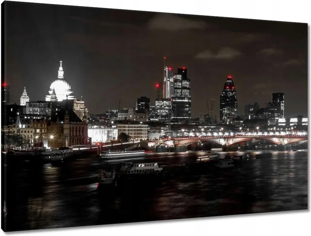 Vászonkép 90x60 Éjszakai kilátás Londonból