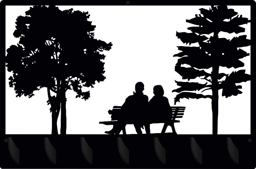 Fali ruhaakasztó áttört nagy fekete Pár romantikus ajándék