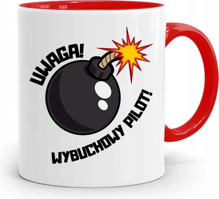 Pilóta Bögre Piros Születésnapi Ajándék fényképes nyomtatással