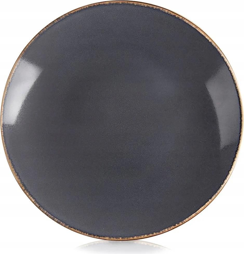 Ebédlő Tányér Kerámia Szürke Lapos Nagy Főételekhez 27CM