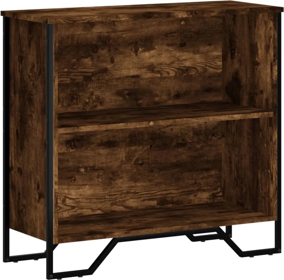 vidaXL füstös tölgy színű szerelt fa könyvszekrény 80 x 31 x 74,5 cm