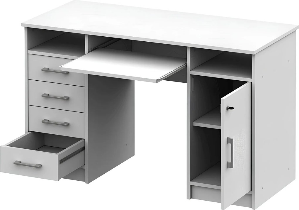 PC asztal, fehér, B9 NEW