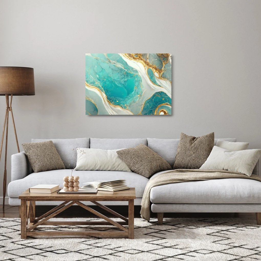 Üveg kép - Márványtervezés II. (70x50 cm)
