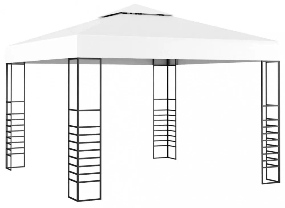 fehér kerti pavilon 3 x 3 m