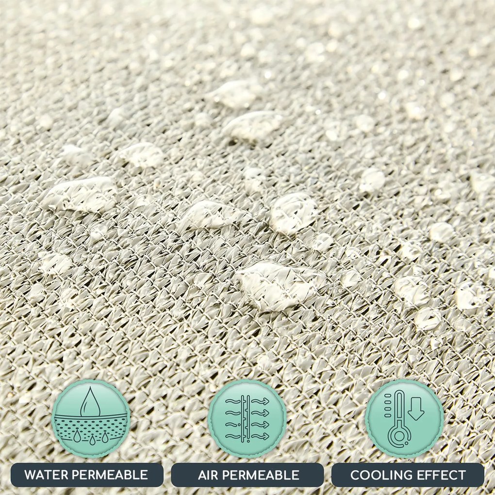 Blumfeldt Derékszögű napellenző, 3x5 m, rögzítő gyűrűkkel, poliészter, légáteresztő