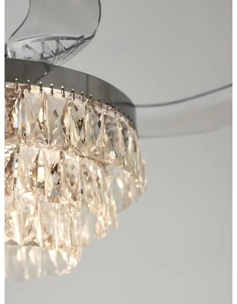 FANAWAY 212923 - LED mennyezeti ventilátor VEIL 6xE14/4,5W/230V króm + DO