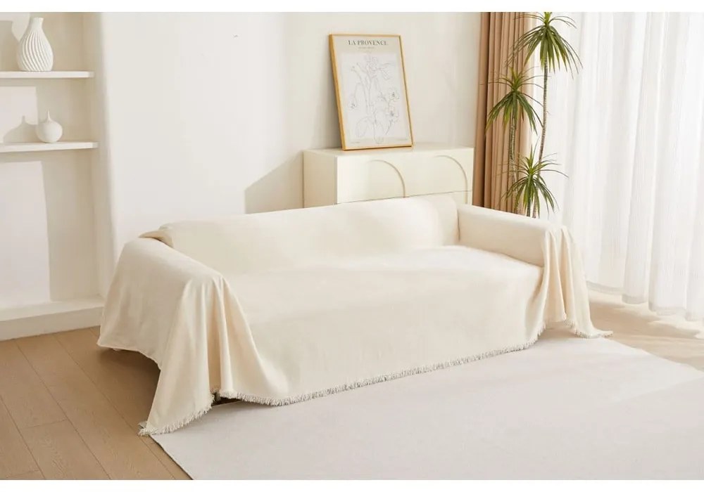 Krémszínű fotel huzat 70 cm Talo – Filumi