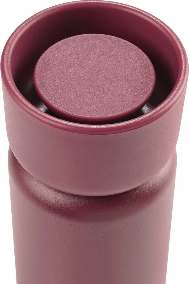 Borvörös rozsdamentes acél termobögre 650 ml Singles – Zone