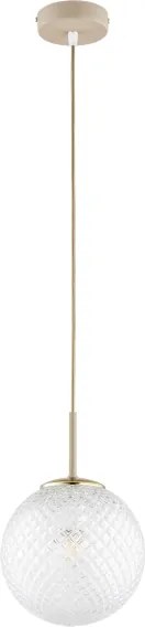 Brilagi - Kábelre függesztett csillár STELLA 1xE27/60W/230V átm. 18 cm bézs/arany