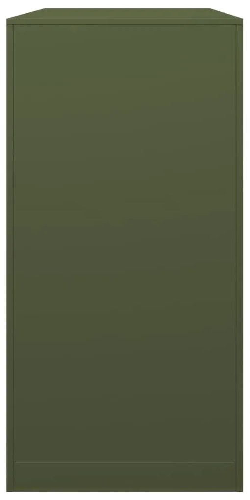 zöld acél tűzifatároló 100 x 40 x 80 cm